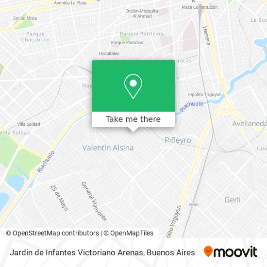 Mapa de Jardin de Infantes Victoriano Arenas