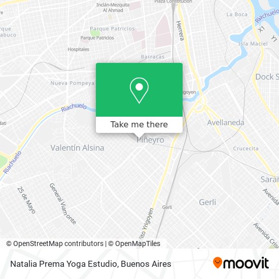 Mapa de Natalia Prema Yoga Estudio