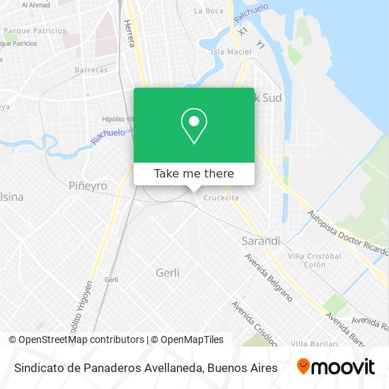 Mapa de Sindicato de Panaderos Avellaneda