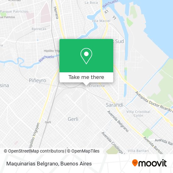 Maquinarias Belgrano map