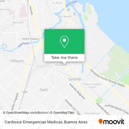 Mapa de Cardiosur Emergencias Medicas