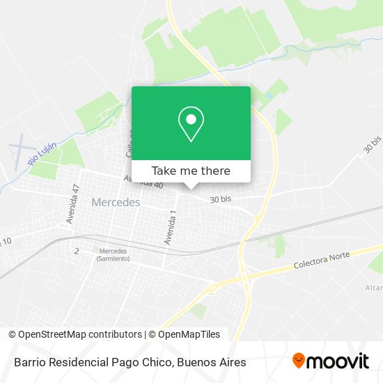 Mapa de Barrio Residencial Pago Chico