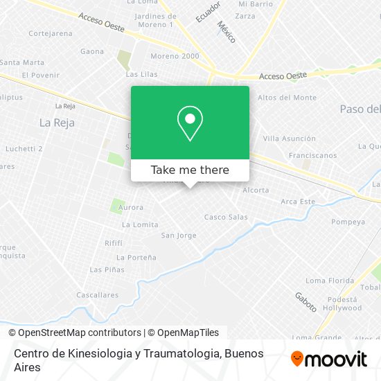 Mapa de Centro de Kinesiologia y Traumatologia