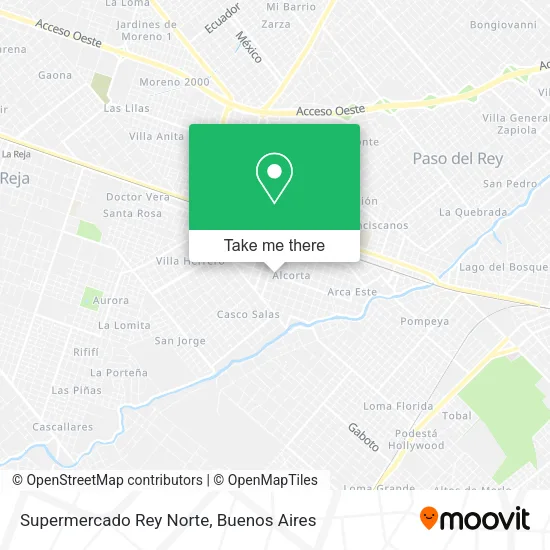 Mapa de Supermercado Rey Norte
