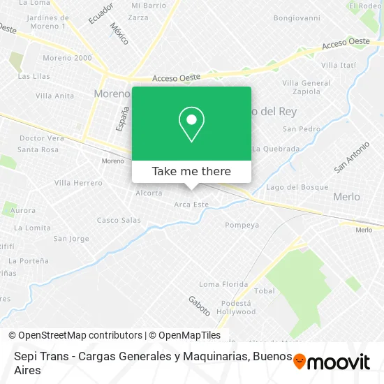 Mapa de Sepi Trans - Cargas Generales y Maquinarias