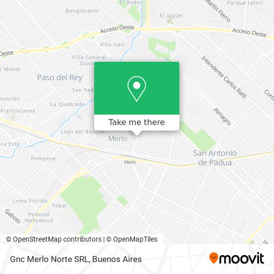 Gnc Merlo Norte SRL map