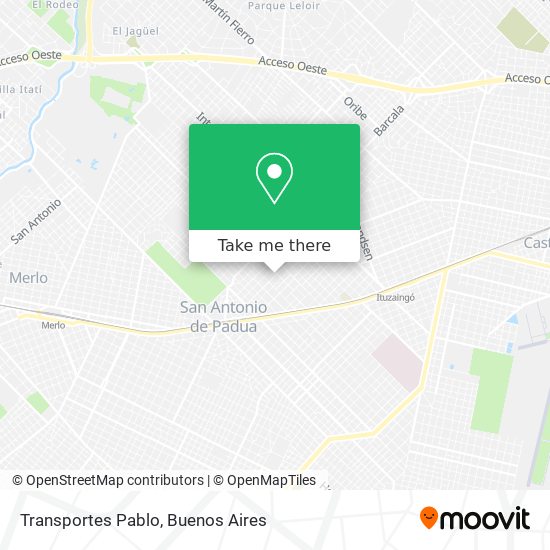 Transportes Pablo map