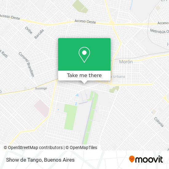 Mapa de Show de Tango