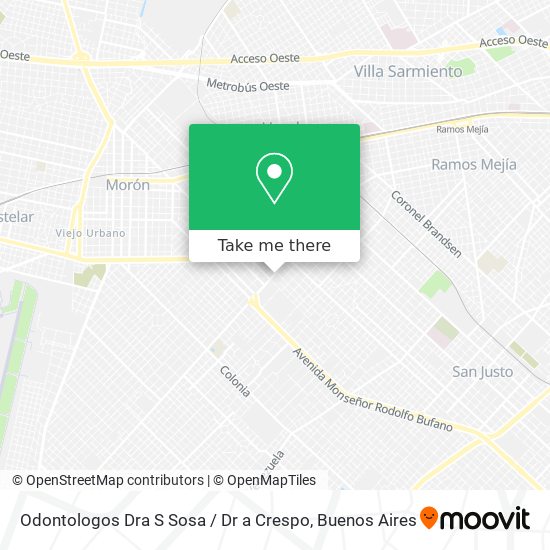 Odontologos Dra S Sosa / Dr a Crespo map