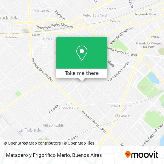 Matadero y Frigorifico Merlo map