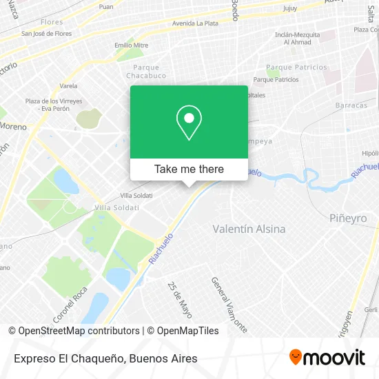 Expreso El Chaqueño map