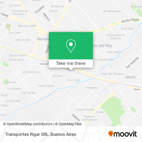 Transportes Rigar SRL map