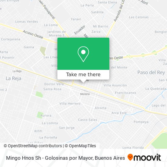 Mapa de Mingo Hnos Sh - Golosinas por Mayor