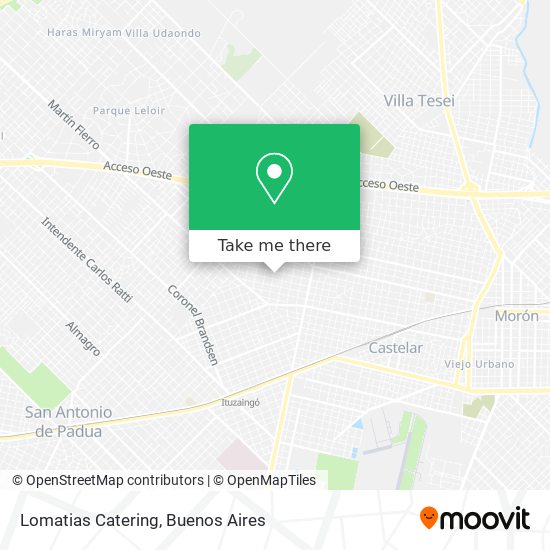 Mapa de Lomatias Catering