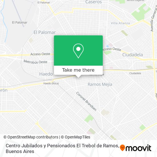Centro Jubilados y Pensionados El Trebol de Ramos map