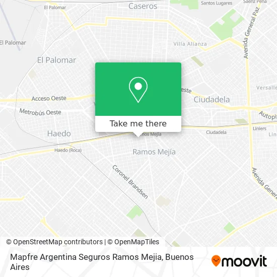 Mapa de Mapfre Argentina Seguros Ramos Mejia