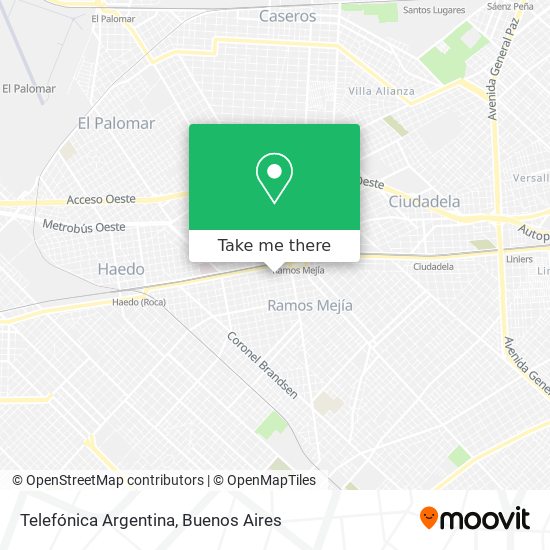 Mapa de Telefónica Argentina