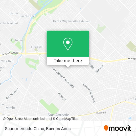 Mapa de Supermercado Chino