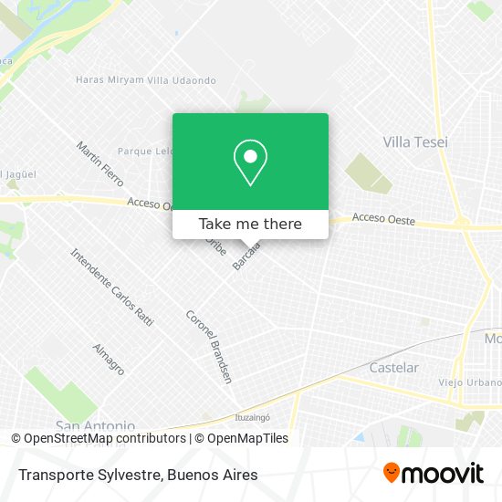 Transporte Sylvestre map