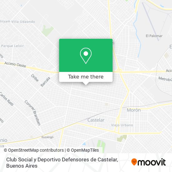 Club Social y Deportivo Defensores de Castelar map