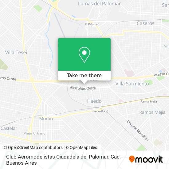 Mapa de Club Aeromodelistas Ciudadela del Palomar. Cac