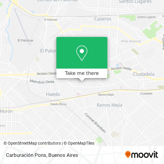 Carburación Pons map