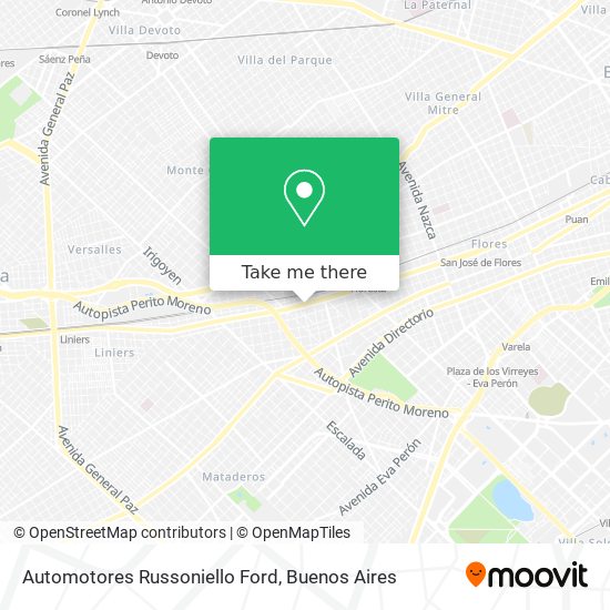 Mapa de Automotores Russoniello Ford