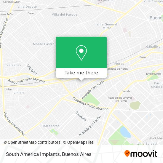 South America Implants map