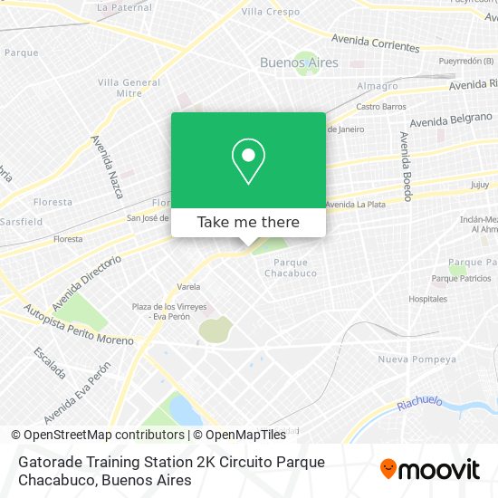 Gatorade Training Station 2K Circuito Parque Chacabuco map