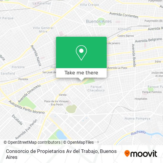 Consorcio de Propietarios Av del Trabajo map