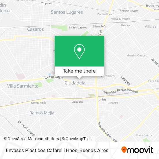 Mapa de Envases Plasticos Cafarelli Hnos