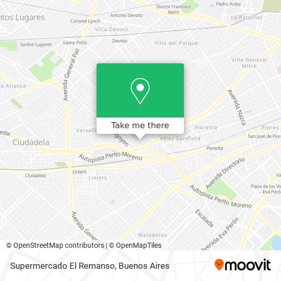Mapa de Supermercado El Remanso