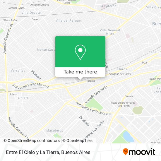 Mapa de Entre El Cielo y La Tierra