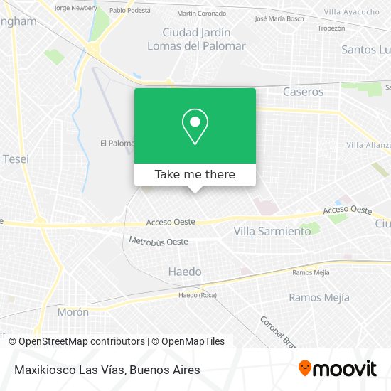Maxikiosco Las Vías map