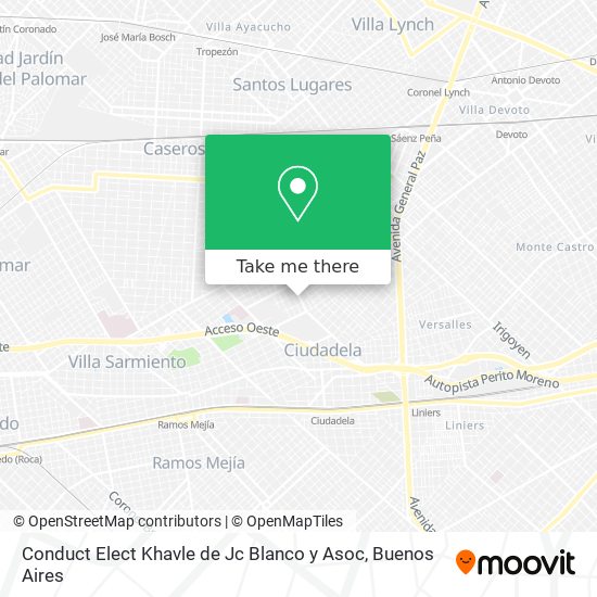 Conduct Elect Khavle de Jc Blanco y Asoc map