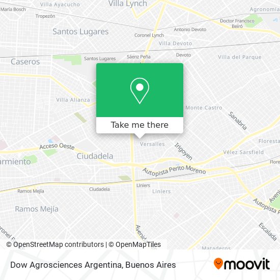 Mapa de Dow Agrosciences Argentina