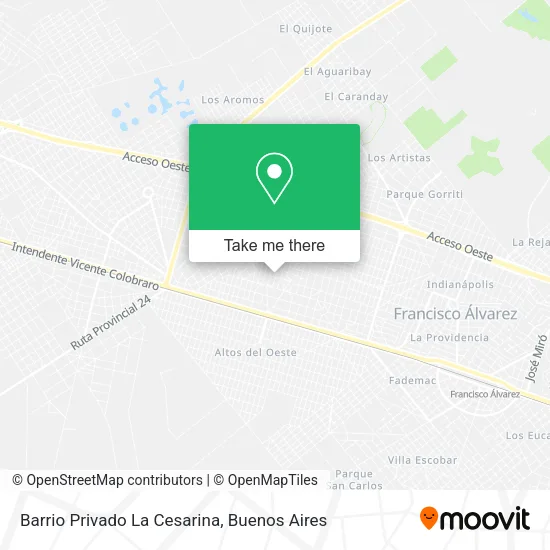 Mapa de Barrio Privado La Cesarina