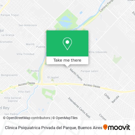 Mapa de Clinica Psiquiatrica Privada del Parque