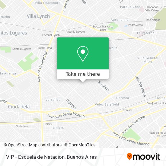 VIP - Escuela de Natacion map