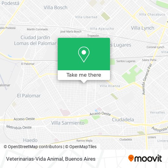 Veterinarias-Vida Animal map