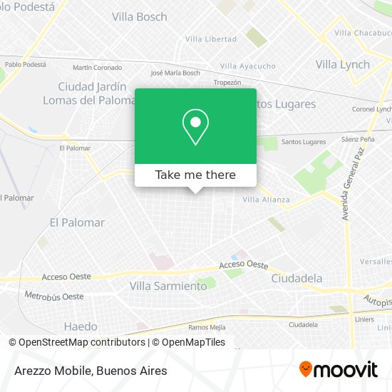 Arezzo Mobile map