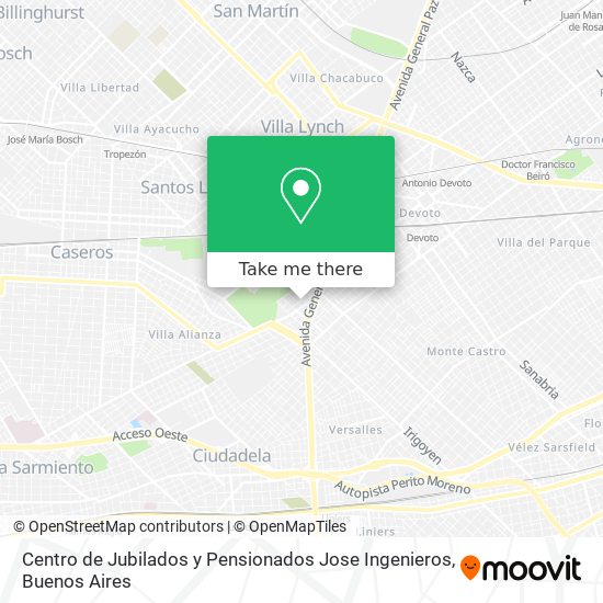 Centro de Jubilados y Pensionados Jose Ingenieros map