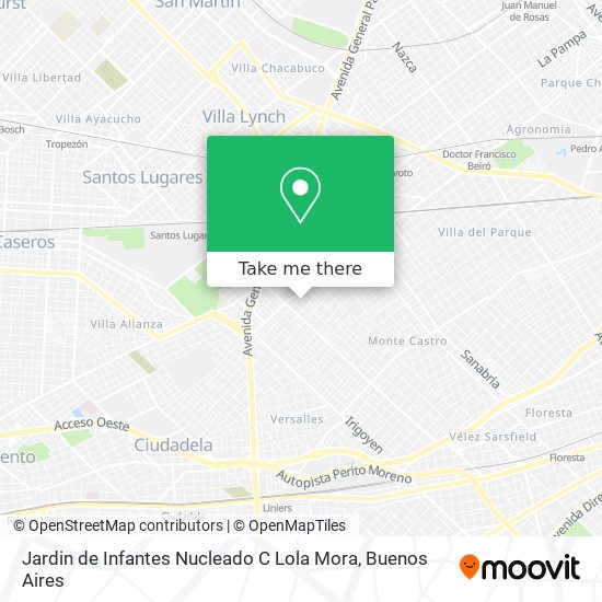 Jardin de Infantes Nucleado C Lola Mora map