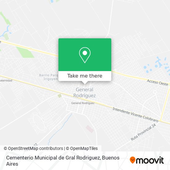 Mapa de Cementerio Municipal de Gral Rodriguez