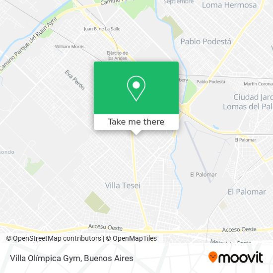 Villa Olímpica Gym map