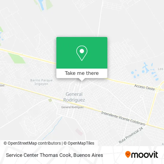 Service Center Thomas Cook map