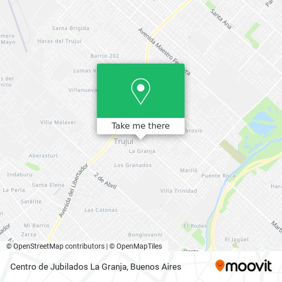 Centro de Jubilados La Granja map