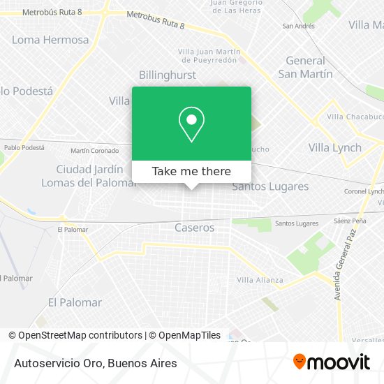 Autoservicio Oro map