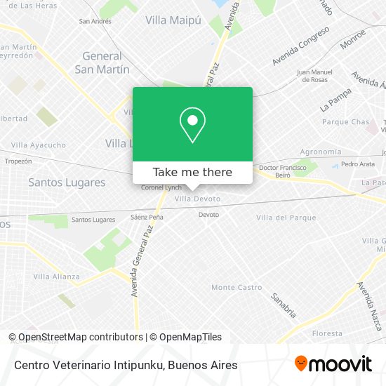 Mapa de Centro Veterinario Intipunku