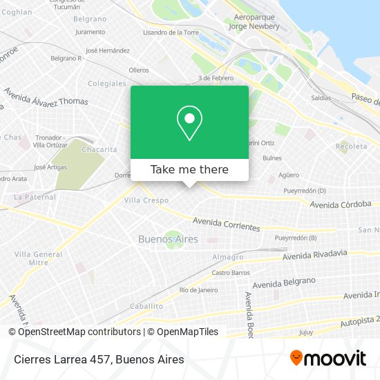 Mapa de Cierres Larrea 457